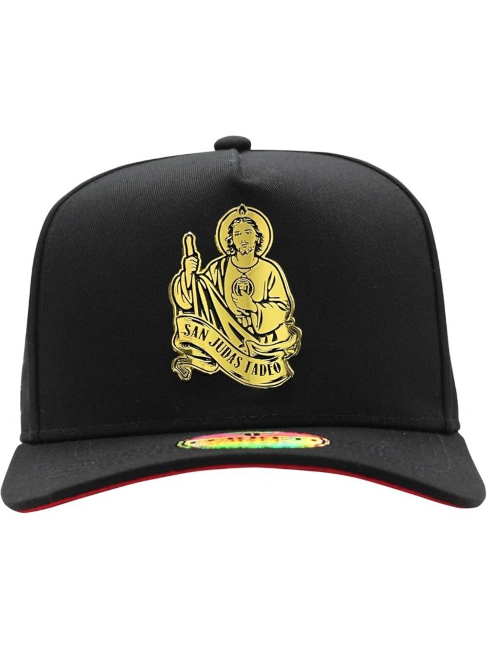Stylish Black Snapback Hat for Men & Women - San Judas Tadeo Design, Unique Gift